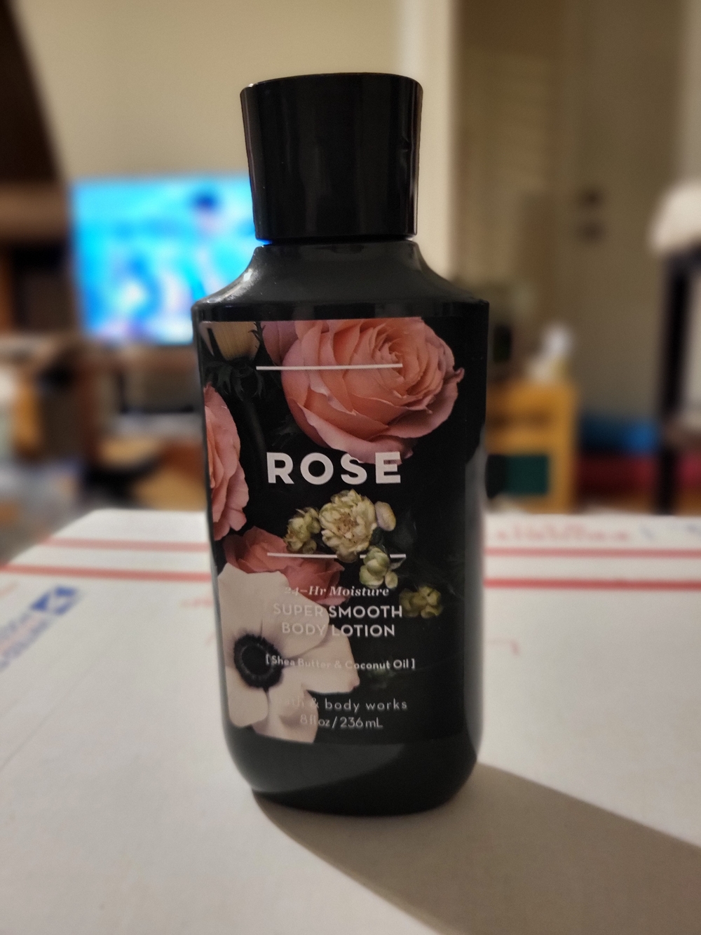 Bath & Body Works Rose Super Smooth Body Lotion - Black & Pink Floral